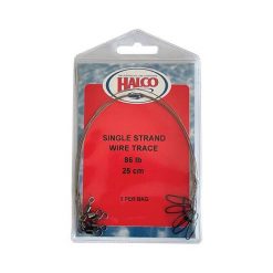 Wire Line And Trace Halco Single Strand 86lb Trace Wire 25cm - 5pk
